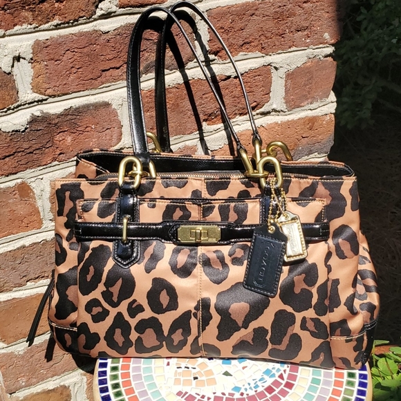 Coach Handbags - Coach Cheetah Sateen Purse